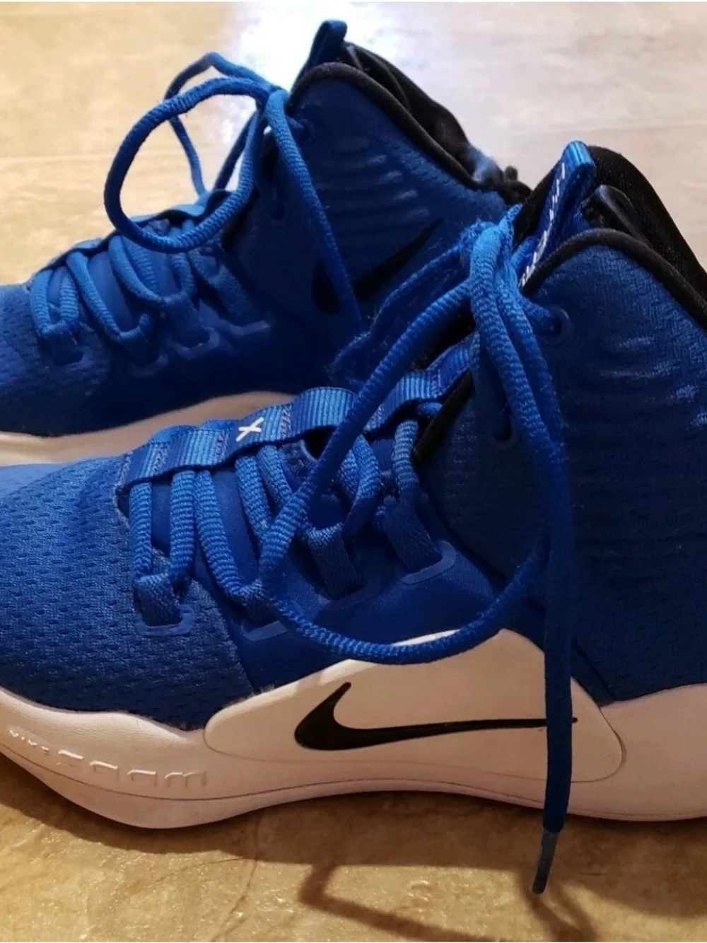 Nike Royal Blue and Black High-Top Shoes Basketball